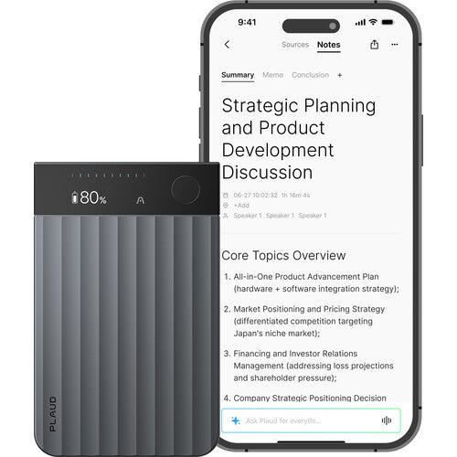 Gravador Plaud Note Pro AI Portátil Transcrição Inteligente