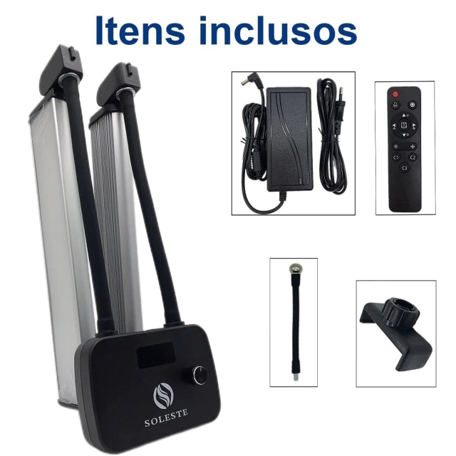 Iluminador LED Ring com Braço Duplo Articulado