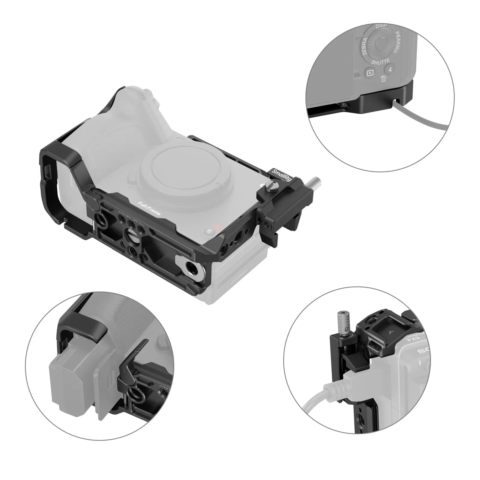 SmallRig Cage Sony FX3/FX30 4183B – Rig Completo e Seguro
