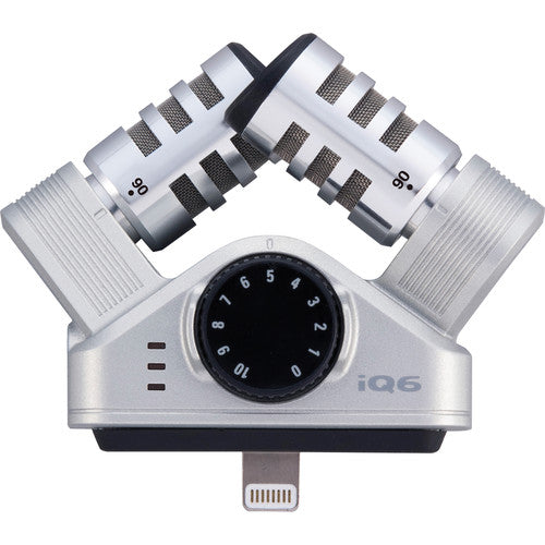 Iq6 Zoom iQ6 Microfone XY Stereo para iPhone iPad Gravador Profissional